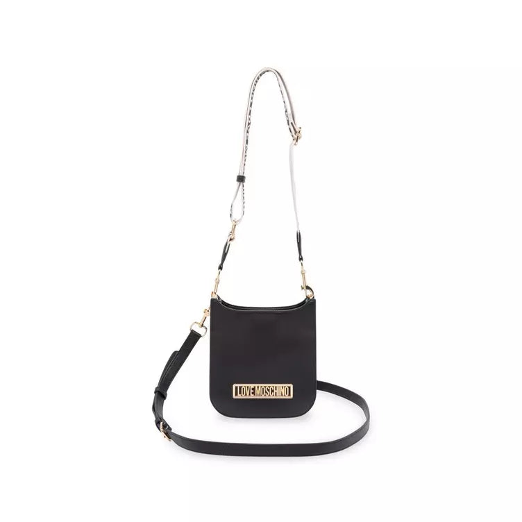 BORSA A SPALLA LOGO ORO   LOVE MOSCHINO