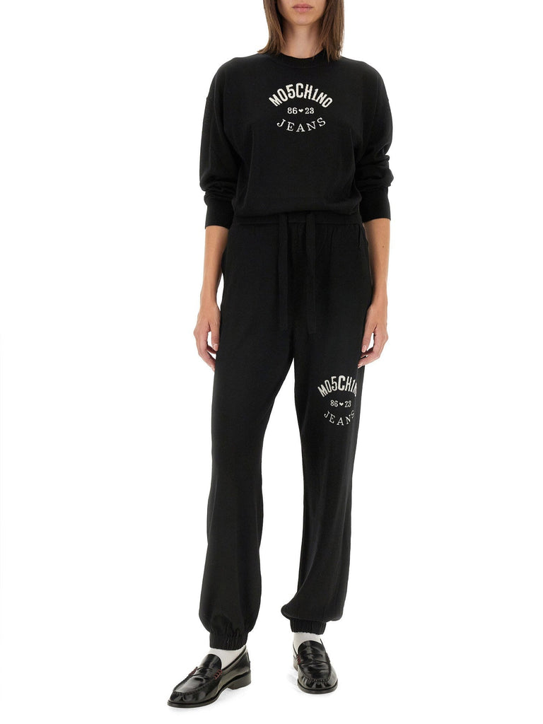 PANTALONE IN MAGLIA PURA LANA EXTRA FINE    MO5CH1NO JEANS