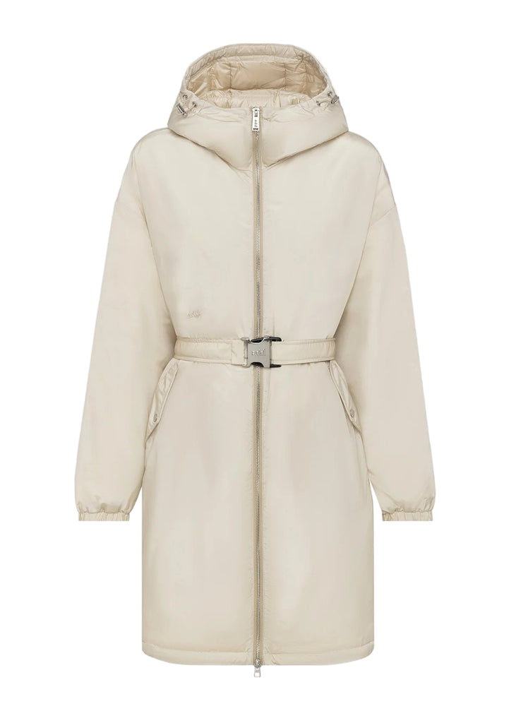 PARKA LISCIO IMBOTTITO CON CINTURA     ADD