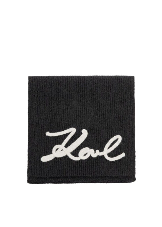 SCIARPA K/SIGNATURE CROCHET SCARF     KARL LAGERFELD