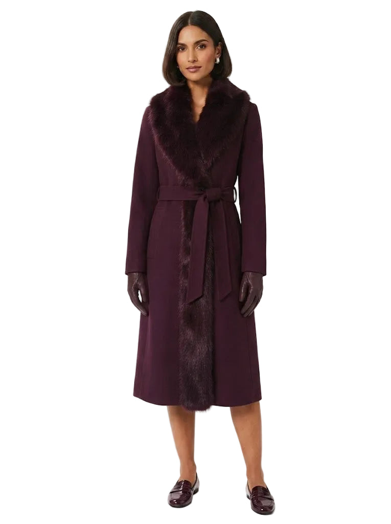 CAPPOTTO CON BORDATURA SIMIL PELLICCIA NOSECRETS