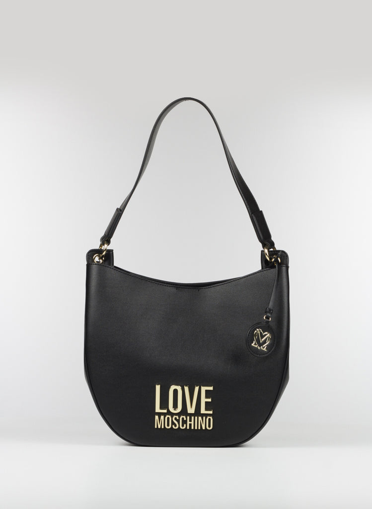 BORSA GRANDE TRACOLLA LOGO ORO  LOVE MOSCHINO