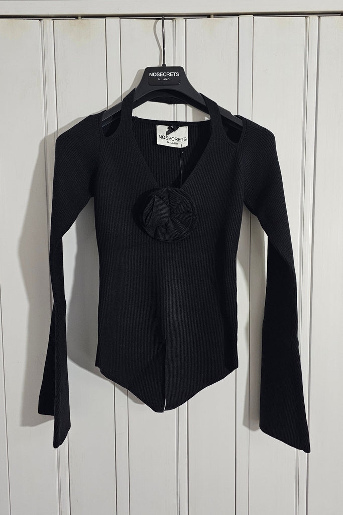 MAGLIA PUNTE CON ROSA    NOSECRETS