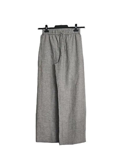 PANTALONE TELA LINO COTONE GESSATO MAX MARA MM