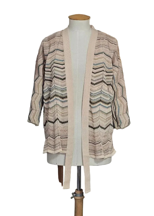 CARDIGAN COVER MAGLIA ZIG ZAG MULTICOLORE NENETTE