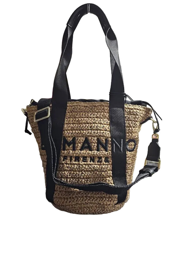 BORSA SMALL TOTE ASHLEY NERO PAGLIA ERMANNO SCERVINO FIRENZE