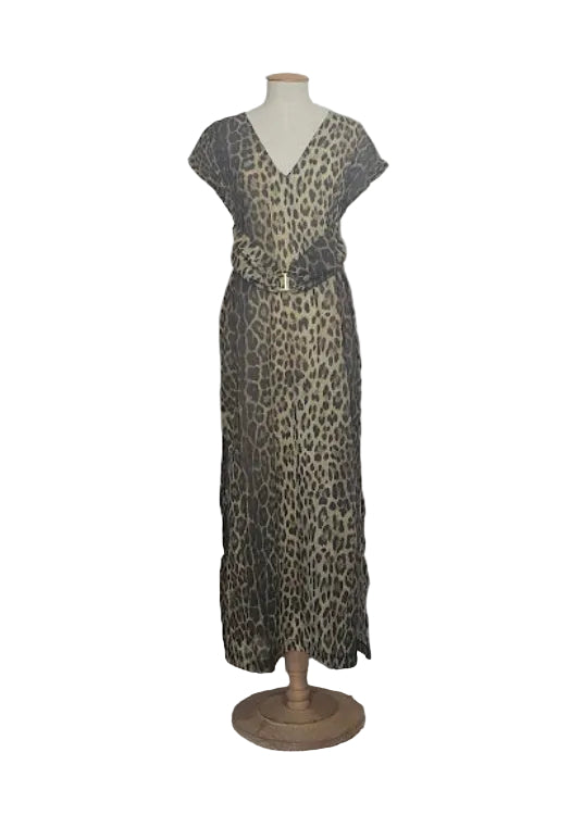 ABITO MARE LUNGO LEOPARD PRINT MUSLIN MOSCHINO ACTIVE