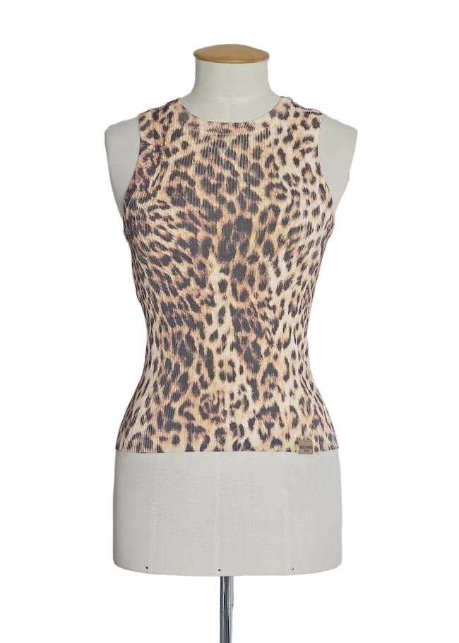 TOP CANOTTA MACULATA MOSCHINO JEANS