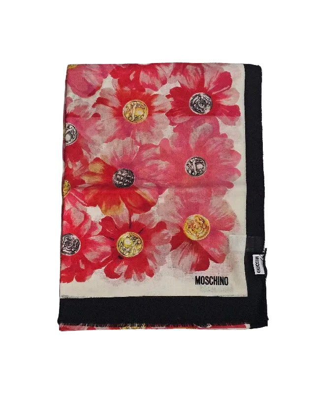 STOLA LANA SOFT STAMPATA MOSCHINO
