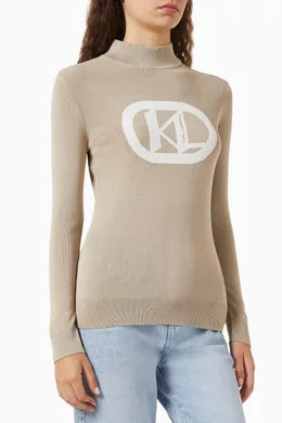 MAGLIA LOGO TURTLENECK  KARL LAGERFELD