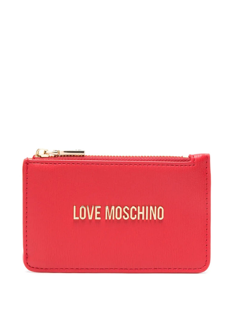 PORTAFOGLIO PORTACARTE CON ZIP LETTERING LOGO     LOVE MOSCHINO