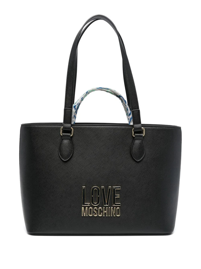 BORSA SHOPPING A SPALLA CON LOGO  LOVE MOSCHINO