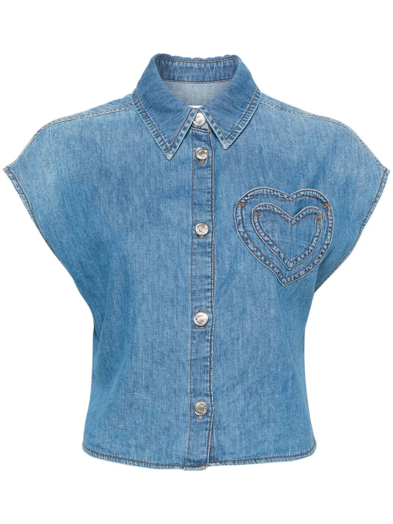 CAMICIA IN COTONE CON LOGO    MO5CH1NO JEANS