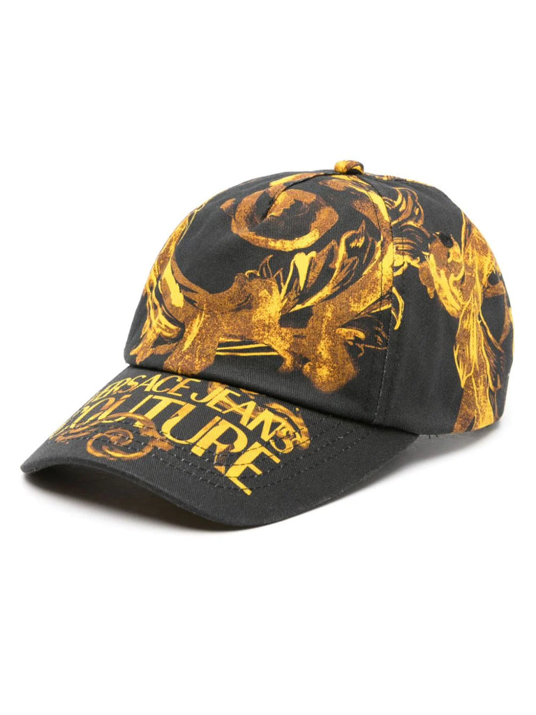 CAPPELLO BASEBALL CON STAMPA WATERCOLOR   VERSACE JEANS COUTURE