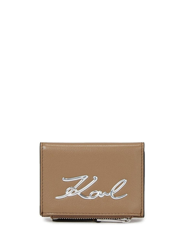 PORTACARTE  K/SIGNATURE PIEGHEVOLE CON ZIP    KARL LAGERFELD