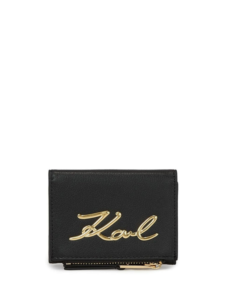 PORTACARTE  K/SIGNATURE PIEGHEVOLE CON ZIP    KARL LAGERFELD