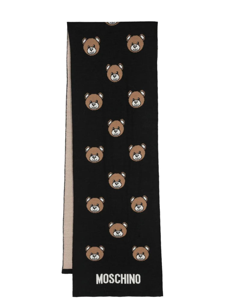 SCIARPA CON MOTIVO TEDDY BEAR JACQUARD    MOSCHINO