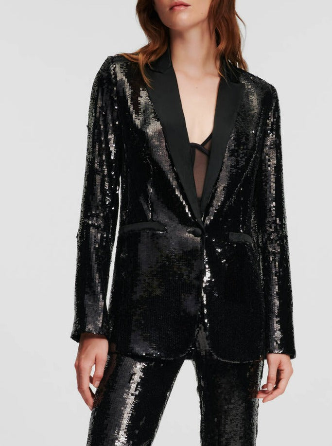 GIACCA BLAZER CON PAILLETTES   KARL LAGERFELD