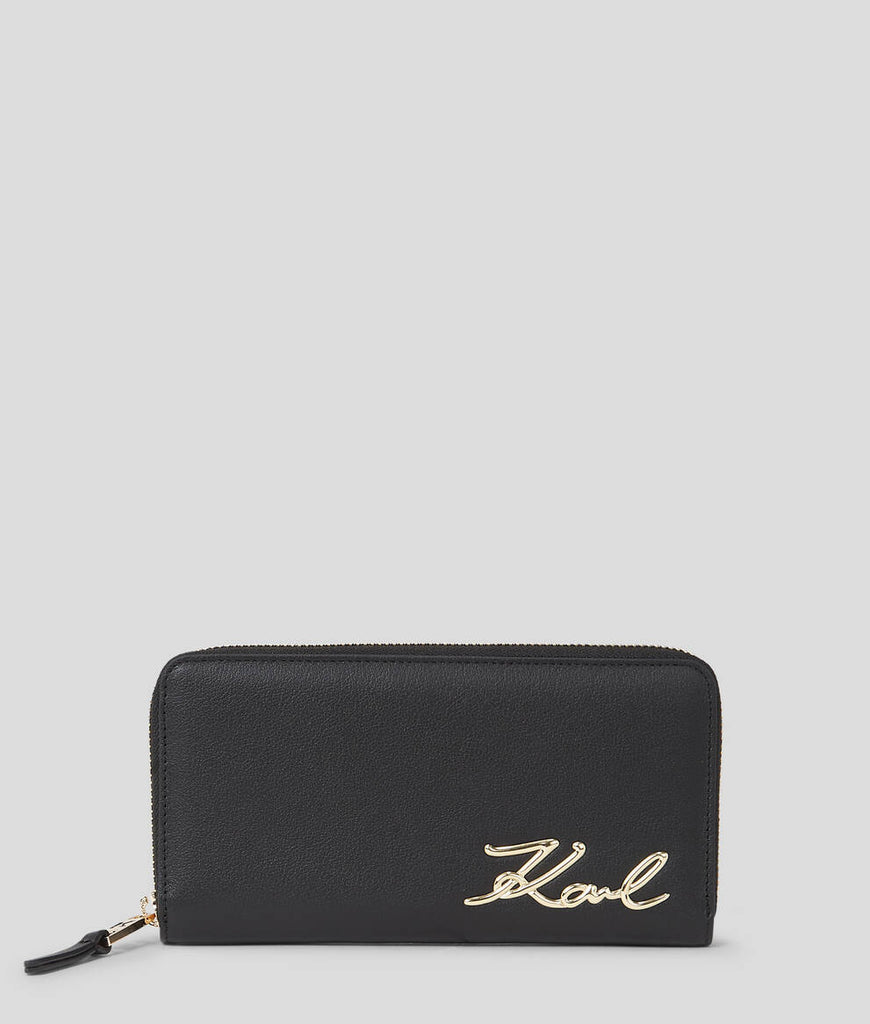 PORTAFOGLO CONTINENTAL CON ZIP K/SIGNATURE    KARL LAGERFELD