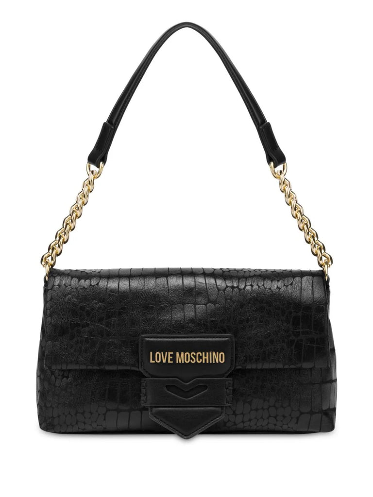 BORSA A SPALLA SUPER SOFT CROCO    LOVE MOSCHINO