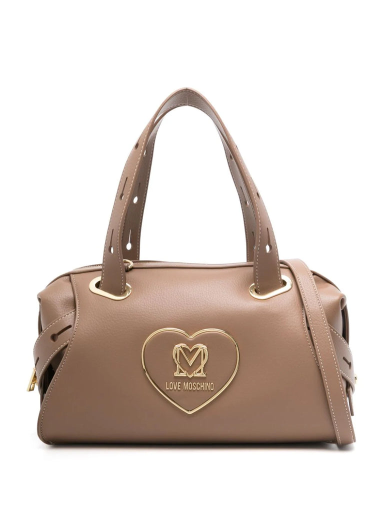 BORSA TOTE CON PLACCA LOGO     LOVE MOSCHINO