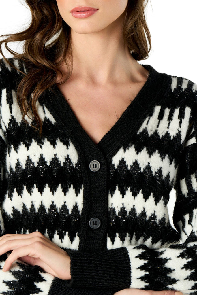 CARDIGAN JACQUARD GEOMETRICO    NOSECRETS.