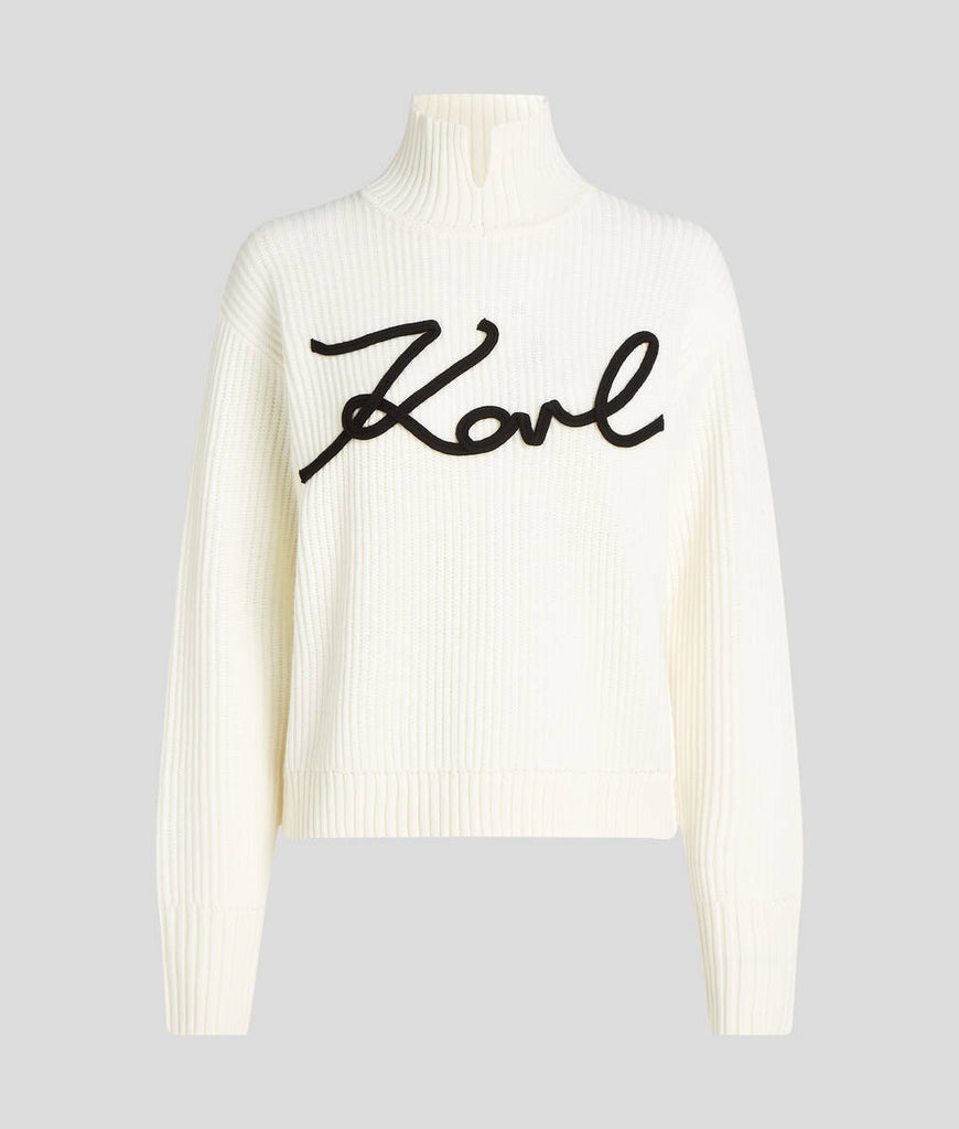 MAGLIONE KARL SIGNATURE SOUTACHE    KARL LAGERFELD