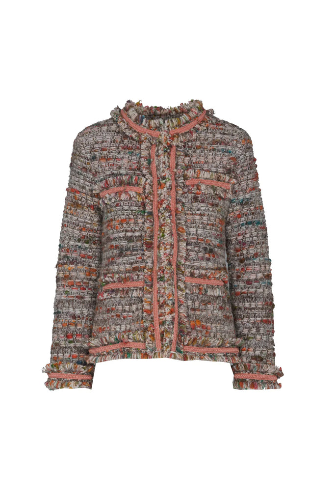 GIACCA CORTA LILOU CACAO IN TWEED     THE EXTREME COLLECTION