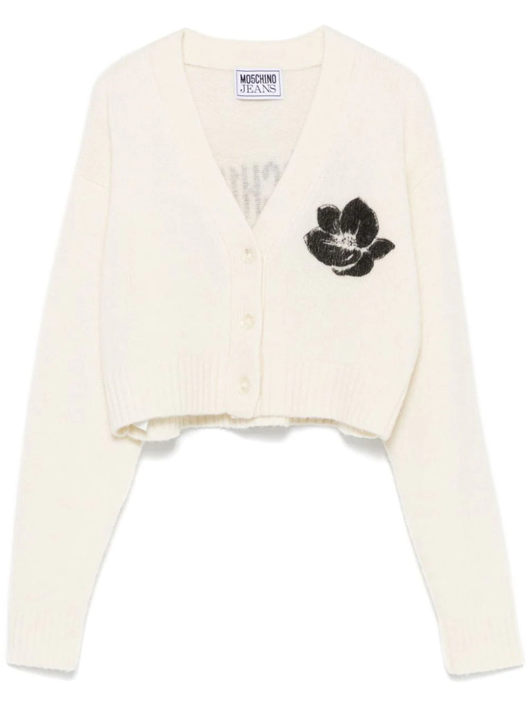 CARDIGAN CON STAMPA LOGO    MO5CH1NO JEANS