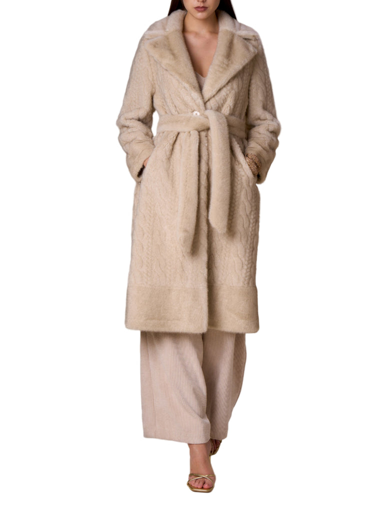 CAPPOTTO SIMIL PELLICCIA LAVORATA     NOSECRETS