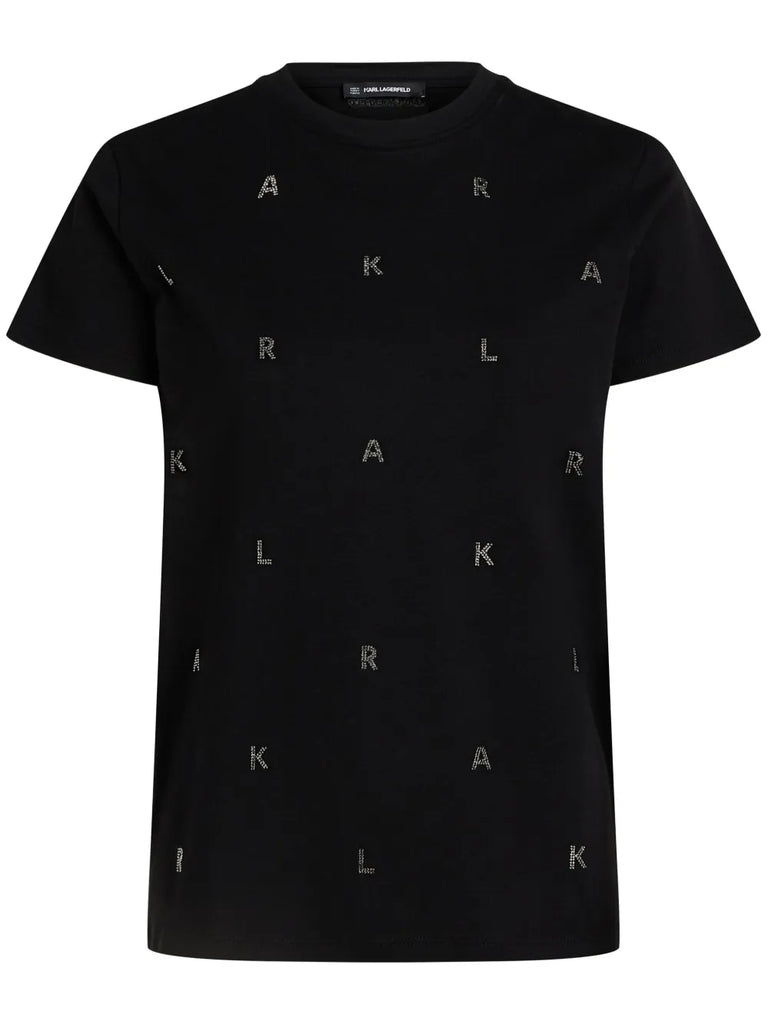 T-SHIRT CON STRASS     KARL LAGERFELD