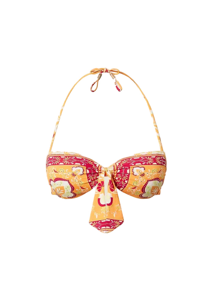 BIKINI TOP FASCIA CON STAMPA E STRASS TWINSET
