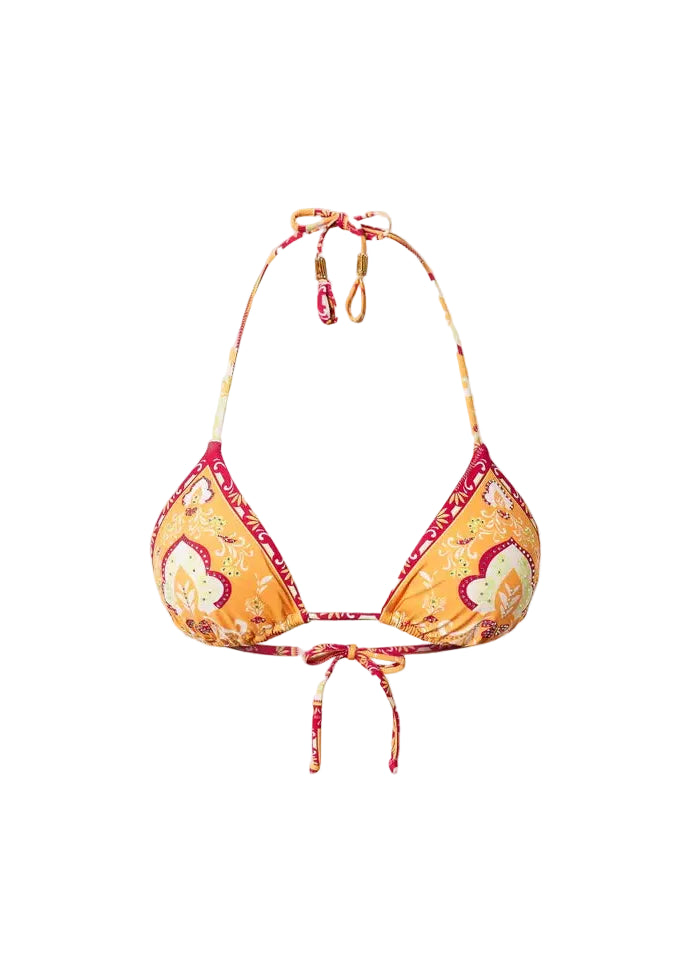 BIKINI TOP TRIANGOLO STAMPA FOULARD STRASS TWINSET
