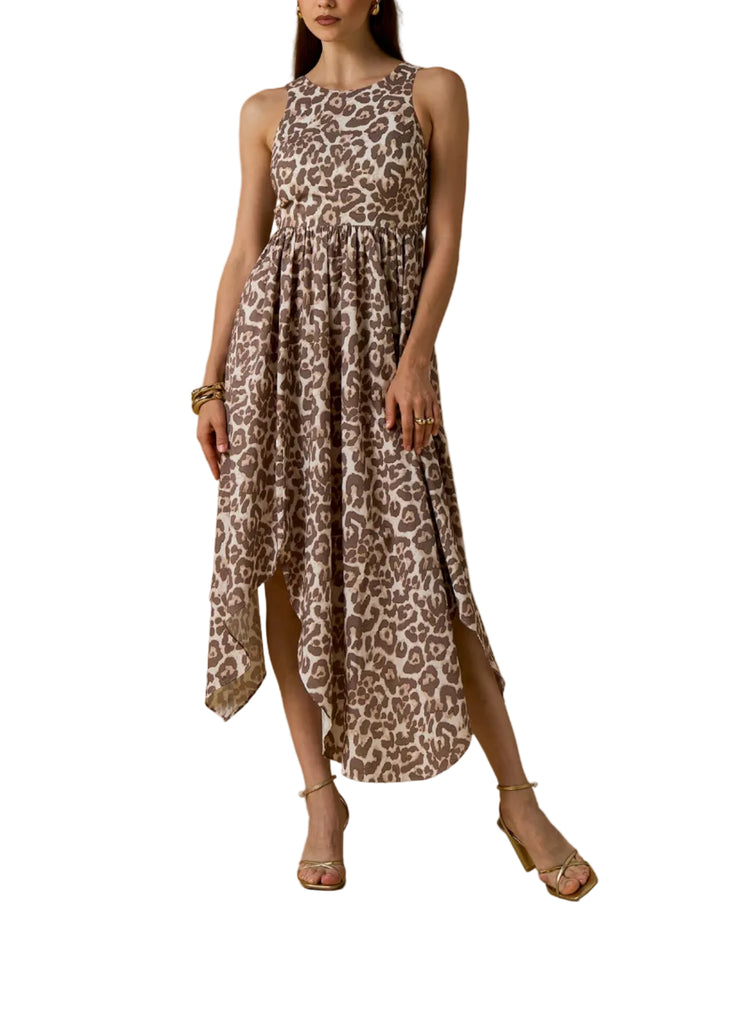 ABITO AMPIO COTONE STAMPATO LEOPARDO     NOSECRETS