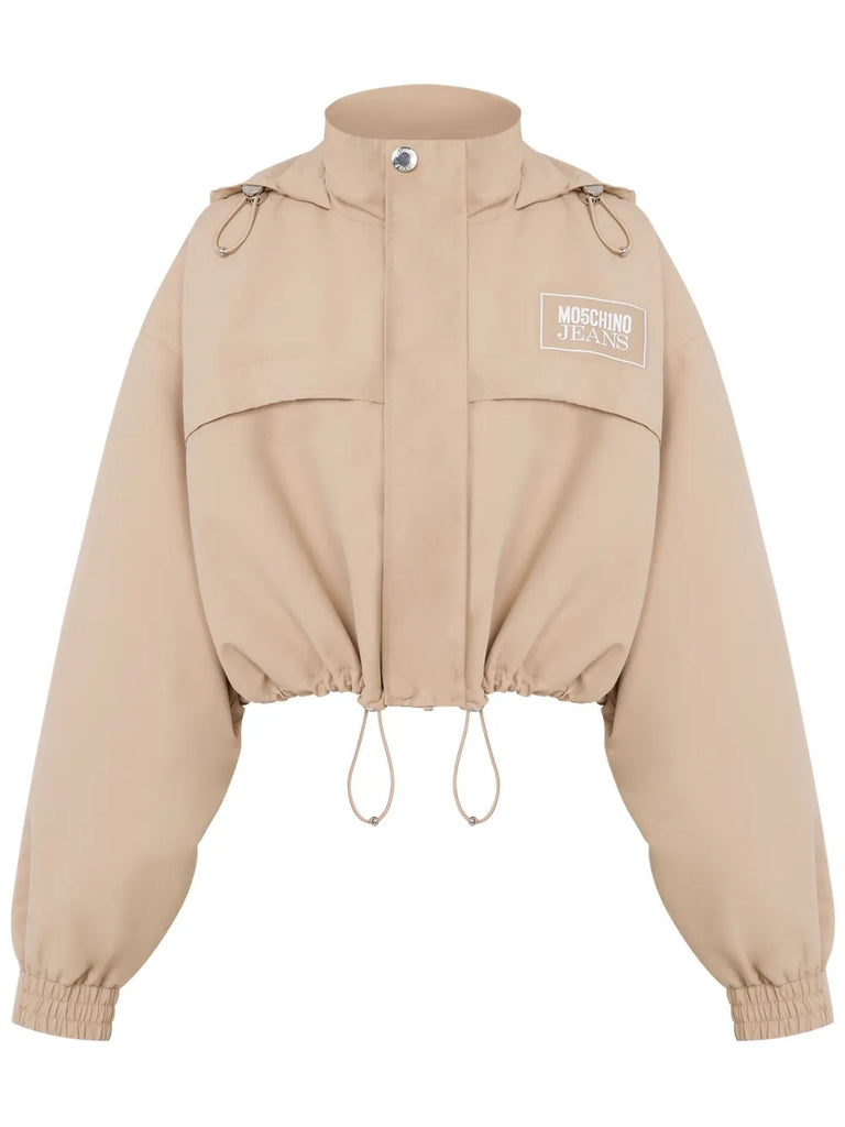 GIUBBOTTO CROP CON CAPPUCCIO     MO5CH1NO JEANS