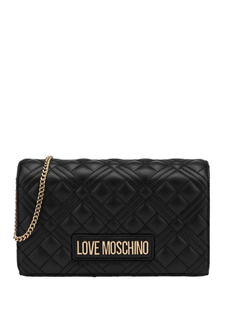 BORSA TRACOLLA TAPUNTATA CON LOGO     LOVE MOSCHINO