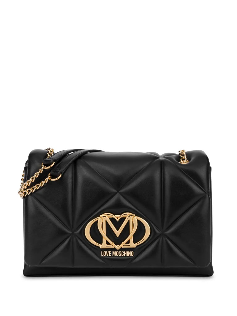 BORSA A SPALLA CON APPLICAZIONE     LOVE MOSCHINO