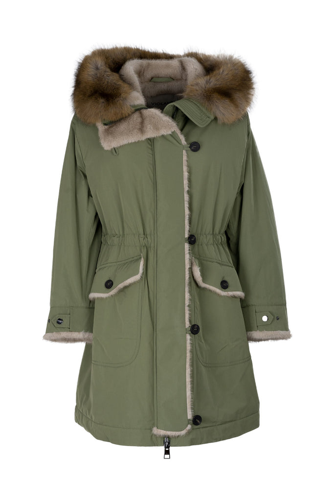 GIACCONE PARKA LUNGO DONNA ECOPELLICCIA     VIOLANTI