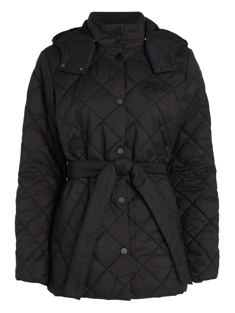 BOMBER LEGGERO CON CINTURA     KARL LAGERFELD