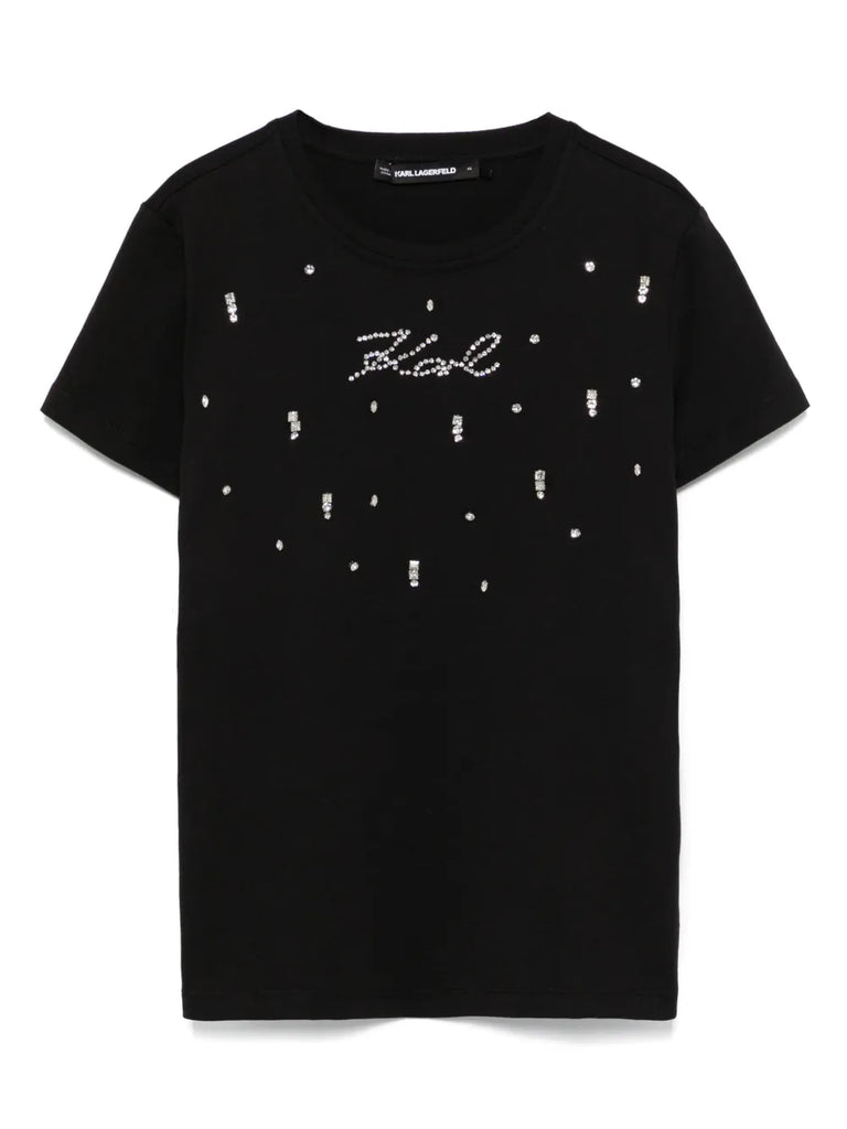 T-SHIRT CON LOGO  GIOIELLO    KARL LAGERFELD