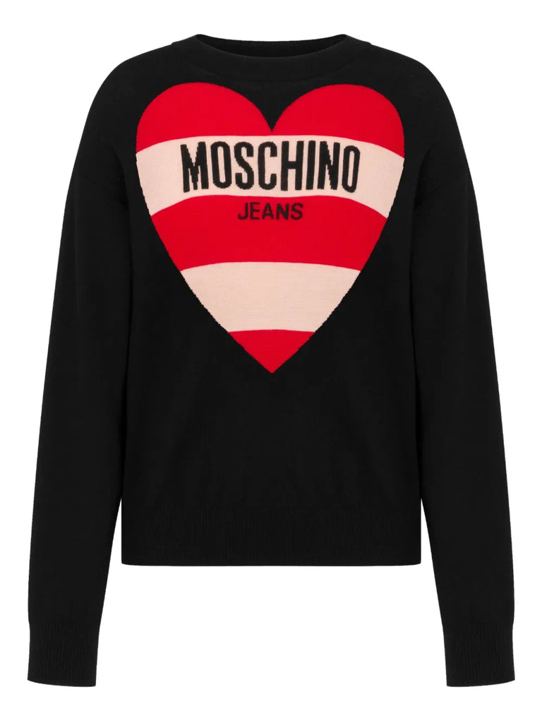 MOSCHINO JEANS - Maglione con logo a intarsi Michela Bini