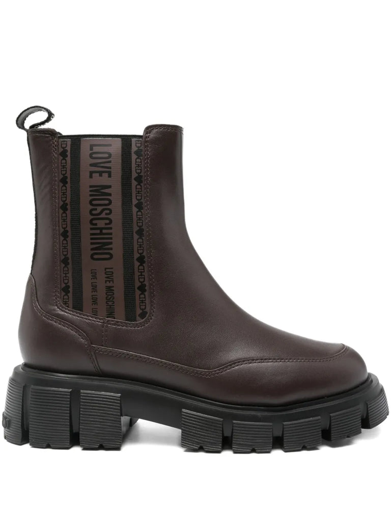 STIVALI DONNA CON LOGO LATERALE     LOVE MOSCHINO