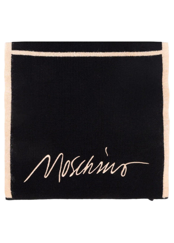 SCIARPA A COSTE CON RICAMO     MOSCHINO