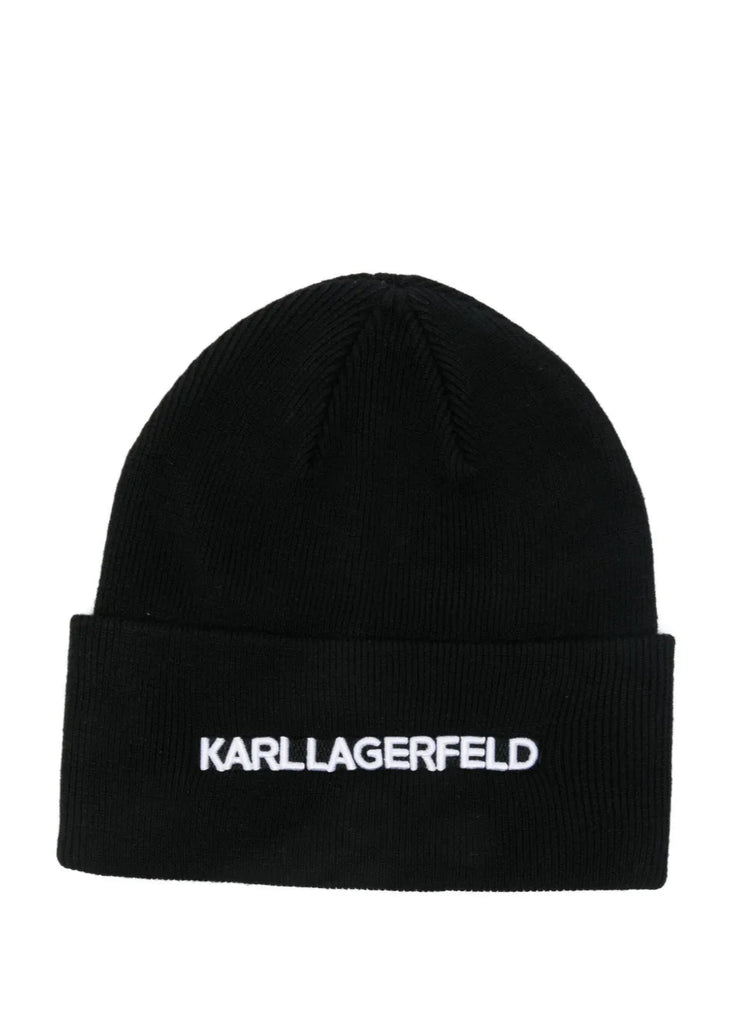 BERRETTO CON LOGO RICAMATO     KARL LAGERFELD