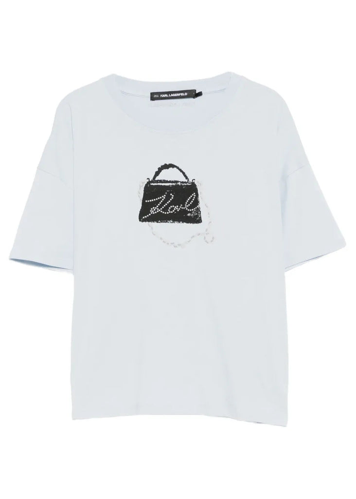 T-SHIRT CON STAMPA GRAFICA KARL LAGERFELD