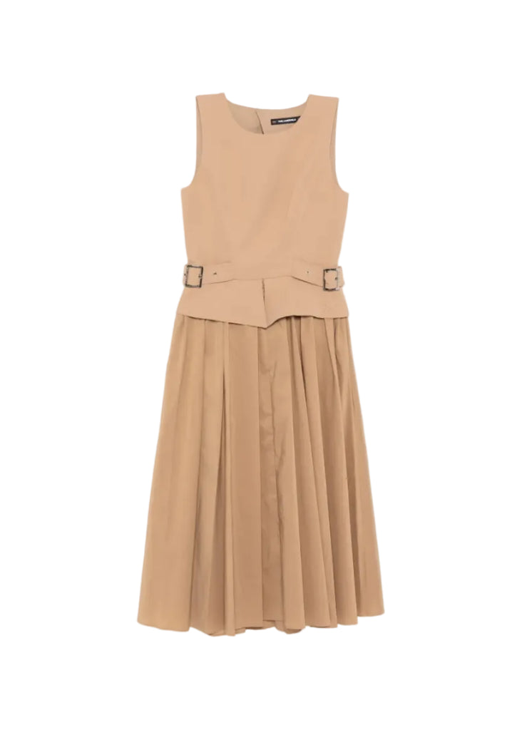 ABITO MIDI CON CINTURA KARL LAGERFELD