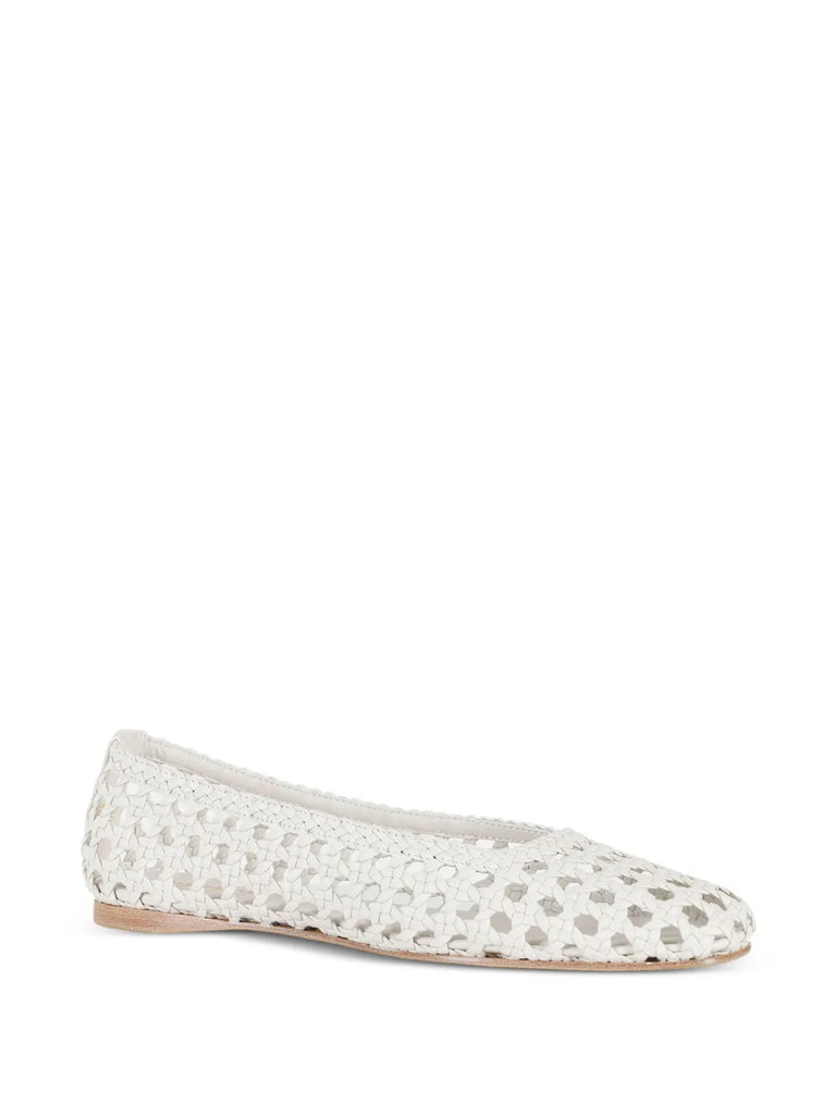 BALLERINE SHELL INTRECCIATE BIANCO OPACO PALOMA BARCELO'