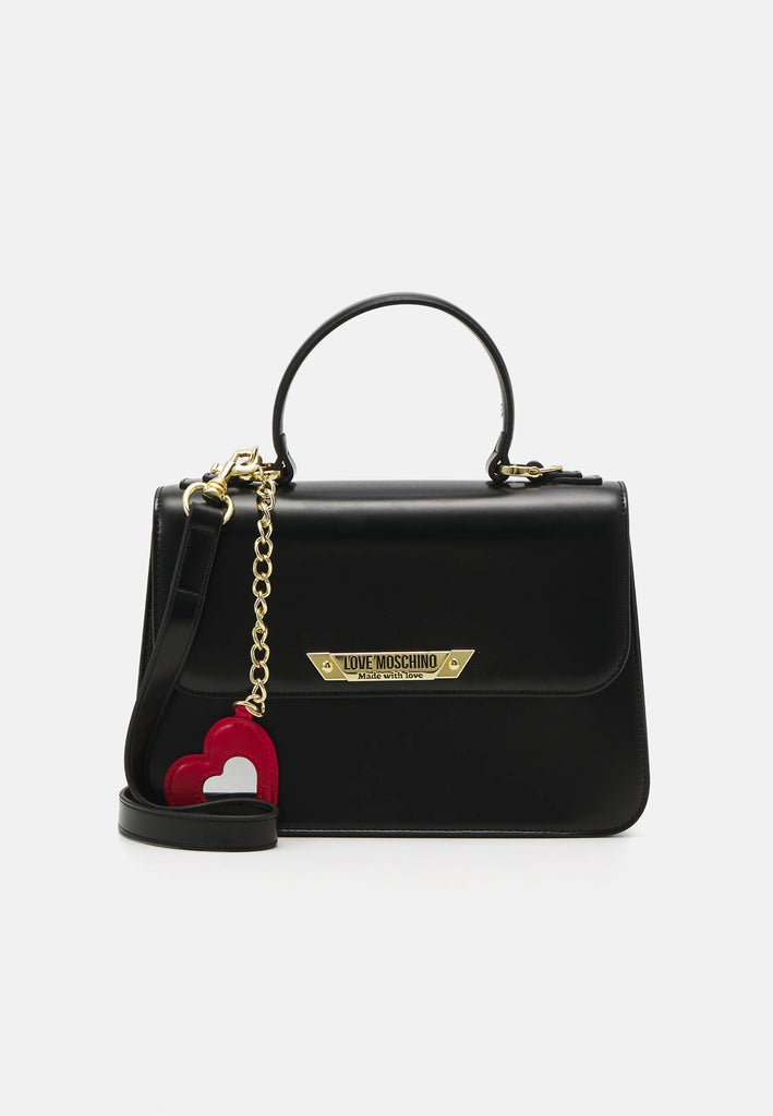 BORSA A MANO CON TRACOLLA CON TARGHETTA LOGO     LOVE MOSCHINO