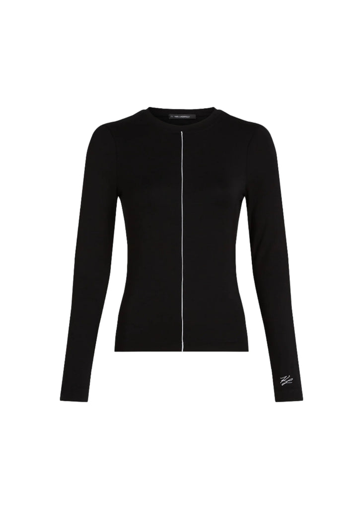MAGLIA TOP MANICHE LUNGHE     KARL LAGERFELD