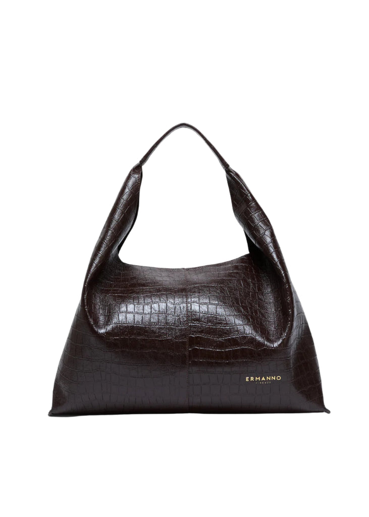 BORSA VERONICA HOBO GRANDE IN PELLE ECOLOGICA STAMPA COCCODRILLO   ERMANNO SCERVINO FIRENZE